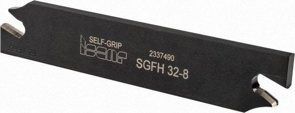 Iscar - 7.4 to 8.5mm Groove Width, Neutral Cut, SGFH Indexable Grooving Blade - GFN-C Insert Style, Series Self-Grip - Benchmark Tooling