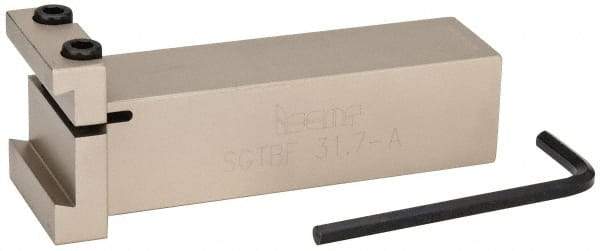 Iscar - Tool Block Style SGTBF, 1.26" Blade Height, 5" OAL, 1.9"& OAH, Indexable Cutoff Blade Tool Block - 1-1/4" Shank Height, 1-1/4" Shank Width, Reversible, Series Self Grip - Benchmark Tooling
