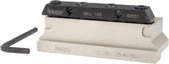 Iscar - Tool Block Style SGTBU, 1.02" Blade Height, 4.33" OAL, 1-3/4" OAH, Indexable Cutoff Blade Tool Block - 1" Shank Height, 1.03" Shank Width, Reversible, Through Coolant, Series Self Grip - Benchmark Tooling