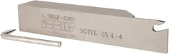 Iscar - SGTF, Left Hand Cut, 2-1/2" Max Workpc Diam, GFN, GFR Insert, Indexable Cutoff Toolholder - 1" Shank Width, 1" Shank Height, 5.9" OAL - Benchmark Tooling