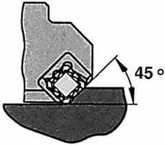 Iscar - 3" Cut Diam, 1" Arbor Hole, 0.23" Max Depth of Cut, 45° Indexable Chamfer & Angle Face Mill - 6 Inserts, SEKN/R 12... Insert, Right Hand Cut, 6 Flutes, Series F45E - Benchmark Tooling