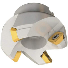 Iscar - 6.44" Cut Diam, 2" Arbor Hole, 0.26" Max Depth of Cut, 45° Indexable Chamfer & Angle Face Mill - 8 Inserts, SEKT\xB6SEMT Insert, 8 Flutes, Series IscarMill - Benchmark Tooling