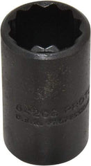 Proto - 5/8", 1/2" Drive, Standard Hand Socket - 12 Points, 1-1/2" OAL, Alloy Steel, Black Finish - Benchmark Tooling