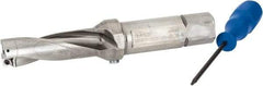 Iscar - 2.63" Max Drill Depth, 3xD, 7/8" Diam, Indexable Insert Drill - 2 Inserts, 1" Shank Diam, Straight Shank - Benchmark Tooling
