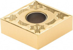 Iscar - CNGG430.5 SF Grade IC507 Carbide Turning Insert - TiCN/TiN Finish, 80° Diamond, 1/2" Inscr Circle, 3/16" Thick, 0.0079" Corner Radius - Benchmark Tooling