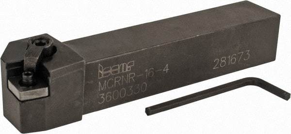 Iscar - MCRN, Right Hand Cut, 75° Lead Angle, 1" Shank Height x 1" Shank Width, Negative Rake Indexable Turning Toolholder - 6" OAL, CN..43.. Insert Compatibility, Series Isoturn - Benchmark Tooling