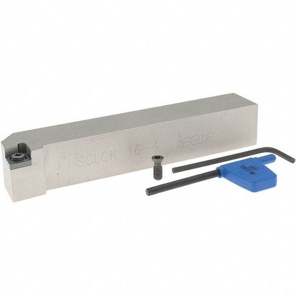 Iscar - SCLC, Right Hand Cut, 1" Shank Height x 1" Shank Width, Neutral Rake Indexable Turning Toolholder - 6" OAL, CC.T 43.. Insert Compatibility, Series Isoturn - Benchmark Tooling