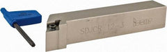 Iscar - SDJC, Right Hand Cut, 3/4" Shank Height x 3/4" Shank Width, Neutral Rake Indexable Turning Toolholder - 4-1/2" OAL, DC.. Insert Compatibility, Series Isoturn - Benchmark Tooling
