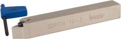 Iscar - SDPC, Neutral Cut, 5/8" Shank Height x 5/8" Shank Width, Neutral Rake Indexable Turning Toolholder - 4-1/2" OAL, DC..3 Insert Compatibility, Series Isoturn - Benchmark Tooling