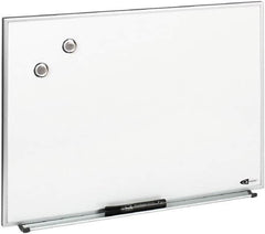 Quartet - 16" High x 23" Wide Enameled Steel Magnetic Marker Board - Aluminum Frame, 1-1/4" Deep, Includes Accessory Tray/Rail, One Dry-Erase Marker & Magnets & Mounting Kit - Benchmark Tooling