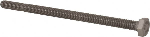 Value Collection - 1/4-20 UNC, 4-1/2" Length Under Head Hex Head Cap Screw - Fully Threaded, Grade 316 Stainless Steel, Uncoated, 7/16" Hex - Benchmark Tooling