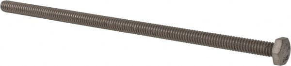 Value Collection - 1/4-20 UNC, 6" Length Under Head Hex Head Cap Screw - Fully Threaded, Grade 316 Stainless Steel, Uncoated, 7/16" Hex - Benchmark Tooling