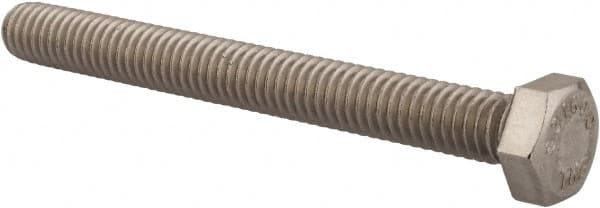 Value Collection - 5/16-18 UNC, 3" Length Under Head Hex Head Cap Screw - Fully Threaded, Grade 316 Stainless Steel, Uncoated, 1/2" Hex - Benchmark Tooling