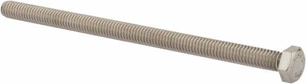 Value Collection - 5/16-18 UNC, 5-1/2" Length Under Head Hex Head Cap Screw - Fully Threaded, Grade 316 Stainless Steel, Uncoated, 1/2" Hex - Benchmark Tooling