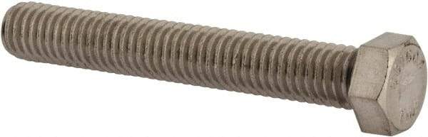 Value Collection - 7/16-14 UNC, 3" Length Under Head Hex Head Cap Screw - Fully Threaded, Grade 316 Stainless Steel, Uncoated, 5/8" Hex - Benchmark Tooling