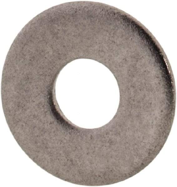 Value Collection - #2 Screw, Grade 316 Stainless Steel Standard Flat Washer - 3/32" ID x 1/4" OD, 0.025" Thick, Plain Finish - Benchmark Tooling