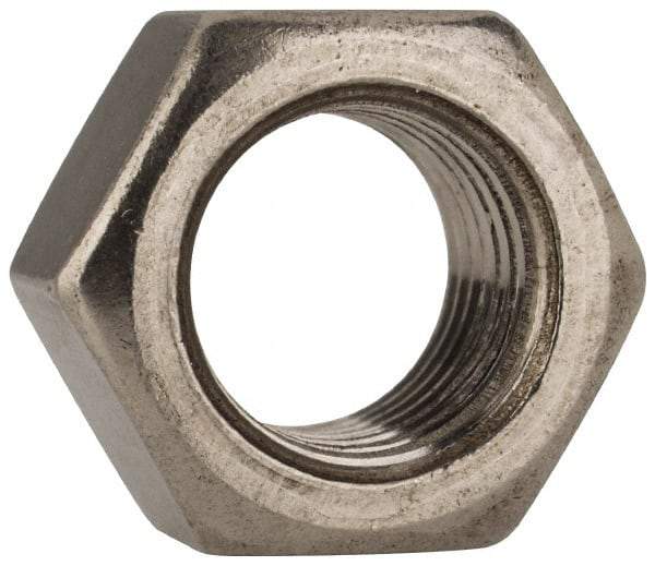 Value Collection - 3/8-24 UNF Stainless Steel Right Hand Hex Nut - 9/16" Across Flats, 21/64" High, Uncoated - Benchmark Tooling