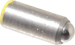 Gibraltar - 0.284" Body Length x 1/8" Body Diam, 2 Lb Init to 5 Lb Final End Force, Stainless Steel Press Fit Ball Plunger - 0.093" Ball Diam, 0.035" Max Ball Reach, +0.0010; +0.0020" Tolerance - Benchmark Tooling