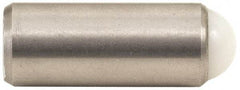 Gibraltar - 11/16" Body Length x 5/16" Body Diam, 8 Lb Init to 16 Lb Final End Force, Stainless Steel Press Fit Ball Plunger - 1/4" Ball Diam, 0.09" Max Ball Reach, +0.0010; +0.0020" Tolerance - Benchmark Tooling