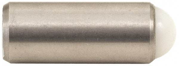 Gibraltar - 0.864" Body Length x 3/8" Body Diam, 10 Lb Init to 18 Lb Final End Force, Stainless Steel Press Fit Ball Plunger - 5/16" Ball Diam, 0.11" Max Ball Reach, +0.0010; +0.0020" Tolerance - Benchmark Tooling