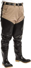 Dunlop Protective Footwear - Men's Size 9 Medium Width Steel Wader - Black, PVC Upper, 35" High, Cold Protection, Non-Slip, Waterproof - Benchmark Tooling