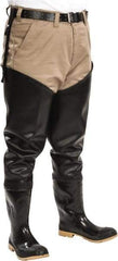 Dunlop Protective Footwear - Men's Size 12 Medium Width Steel Wader - Black, PVC Upper, 35" High, Cold Protection, Non-Slip, Waterproof - Benchmark Tooling