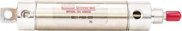 ARO/Ingersoll-Rand - 6" Stroke x 3/4" Bore Double Acting Air Cylinder - 1/8 Port, 1/4-28 Rod Thread, 200 Max psi, -40 to 160°F - Benchmark Tooling