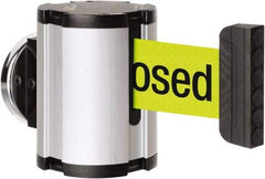 Lavi Industries - 3-1/2" High x 2-1/2" Long x 2-1/2" Wide Magnetic Wall Mount Barrier - Aluminum, Satin Chrome Finish, Satin Aluminum, Use with Magnetic Wall Mount Barriers - Benchmark Tooling