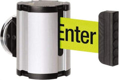 Lavi Industries - 3-1/2" High x 2-1/2" Long x 2-1/2" Wide Magnetic Wall Mount Barrier - Aluminum, Satin Chrome Finish, Satin Aluminum, Use with Magnetic Wall Mount Barriers - Benchmark Tooling