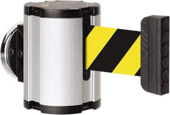 Lavi Industries - 3-1/2" High x 2-1/2" Long x 2-1/2" Wide Magnetic Wall Mount Barrier - Aluminum, Satin Chrome Finish, Satin Aluminum, Use with Magnetic Wall Mount Barriers - Benchmark Tooling