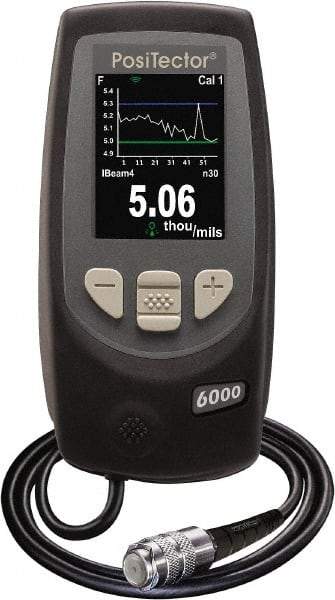 Made in USA - 0 to 250 mil Color LCD Coating Thickness Gage - For Use with PosTector 200, 6000, DPM, SPG & UTG Probes - Benchmark Tooling