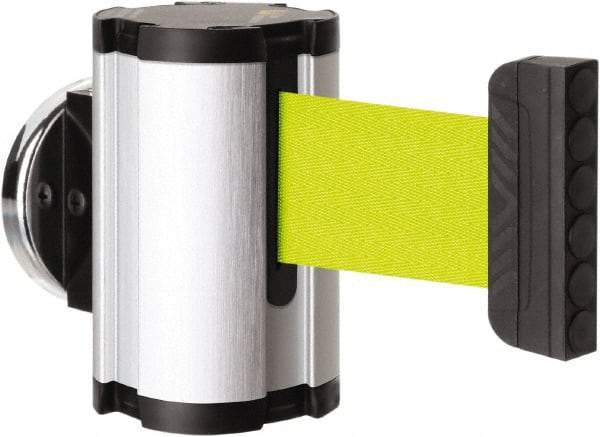 Lavi Industries - 3-1/2" High x 2-1/2" Long x 2-1/2" Wide Magnetic Wall Mount Barrier - Aluminum, Satin Chrome Finish, Satin Aluminum, Use with Magnetic Wall Mount Barriers - Benchmark Tooling