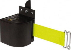 Lavi Industries - 3-1/2" High x 3-1/4" Long x 3-1/4" Wide Retractable Barrier Belt - Aluminum, Powdercoat Finish, Black, Use with Upright - Benchmark Tooling