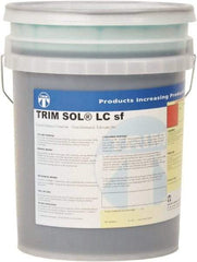 Master Fluid Solutions - Trim SOL LC sf, 5 Gal Pail Cutting & Grinding Fluid - Water Soluble, For Cutting, Grinding - Benchmark Tooling