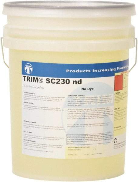 Master Fluid Solutions - Trim SC230 nd, 5 Gal Pail Cutting & Grinding Fluid - Semisynthetic, For Cutting, Grinding - Benchmark Tooling