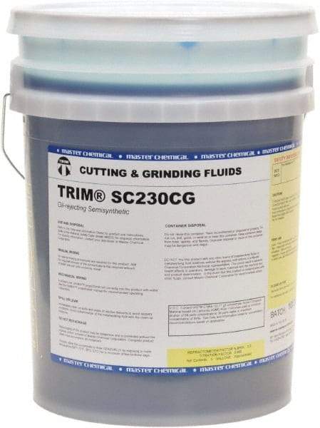 Master Fluid Solutions - Trim SC230CG, 5 Gal Pail Cutting & Grinding Fluid - Semisynthetic, For Cutting, Grinding - Benchmark Tooling