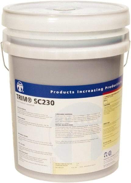 Master Fluid Solutions - Trim SC230, 5 Gal Pail Cutting & Grinding Fluid - Semisynthetic, For Cutting, Grinding - Benchmark Tooling