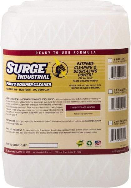 Surge Industrial - 5 Gal Pail Parts Washer Fluid - Water-Based - Benchmark Tooling