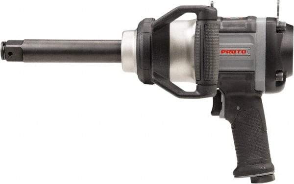 Proto - 1" Drive, 5,000 RPM, 2,500 Ft/Lb Torque Impact Wrench - Pistol Grip Handle, 900 IPM, 12 CFM, 90 psi, 1/2" NPT Inlet - Benchmark Tooling