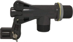 Control Devices - 1" Pipe, PVC, Angle Pattern-Single Seat, Mechanical Float Valve - 100 psi, MNPT End Connections - Benchmark Tooling
