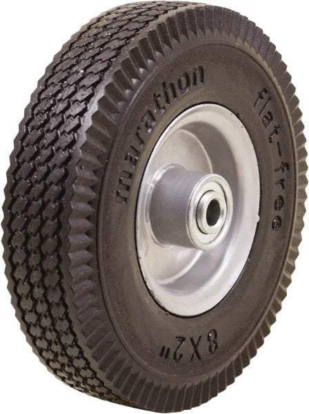 Marathon Industries - 2" Wide x 8" High x 2" Deep Sawtooth Flat Free Hand Truck Tire - 250 Lb Load Capacity - Benchmark Tooling