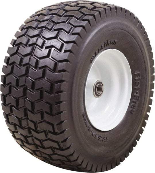 Marathon Industries - 6-7/64" Wide x 15" High x 7" Deep Turf Flat Free Hand Truck Tire - 500 Lb Load Capacity - Benchmark Tooling