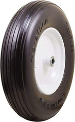 Marathon Industries - 3-45/64" Wide x 15-1/2" High x 4" Deep Flat Free Hand Truck Tire - 500 Lb Load Capacity - Benchmark Tooling
