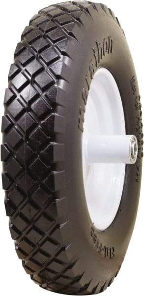 Marathon Industries - 3-45/64" Wide x 15-1/2" High x 6" Deep Flat Free Hand Truck Tire - 500 Lb Load Capacity - Benchmark Tooling
