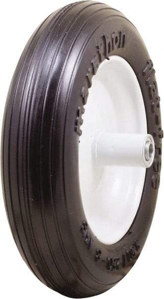 Marathon Industries - 3-13/64" Wide x 13" High x 6" Deep Flat Free Hand Truck Tire - 300 Lb Load Capacity - Benchmark Tooling