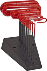 Bondhus - 8 Piece T-Handle Cushion Grip Hex Key Set - Hex Range 2 to 10mm, Protanium High Torque Steel - Benchmark Tooling