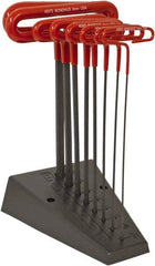 Bondhus - 8 Piece T-Handle Cushion Grip Hex Key Set - Hex Range 2 to 10mm, Protanium High Torque Steel - Benchmark Tooling