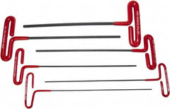 Bondhus - 6 Piece T-Handle Cushion Grip Hex Key Set - Hex Range 2 to 6mm, Protanium High Torque Steel - Benchmark Tooling