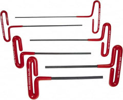 Bondhus - 6 Piece T-Handle Cushion Grip Hex Key Set - Hex Range 2 to 6mm, Protanium High Torque Steel - Benchmark Tooling