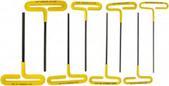 Bondhus - 8 Piece T-Handle Cushion Grip Hex Key Set - Hex Range 3/32 to 1/4", Protanium High Torque Steel - Benchmark Tooling
